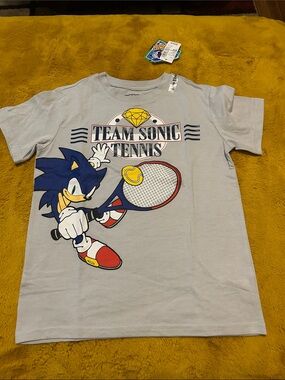 Sonic Team Tennis Short Sleeve Tee - Light Gray